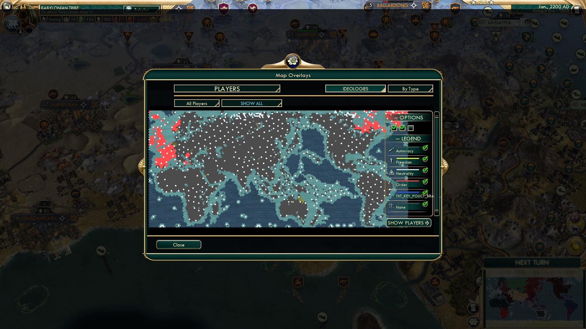 CBR In-Game Screenshot of All Autocratic Alliances