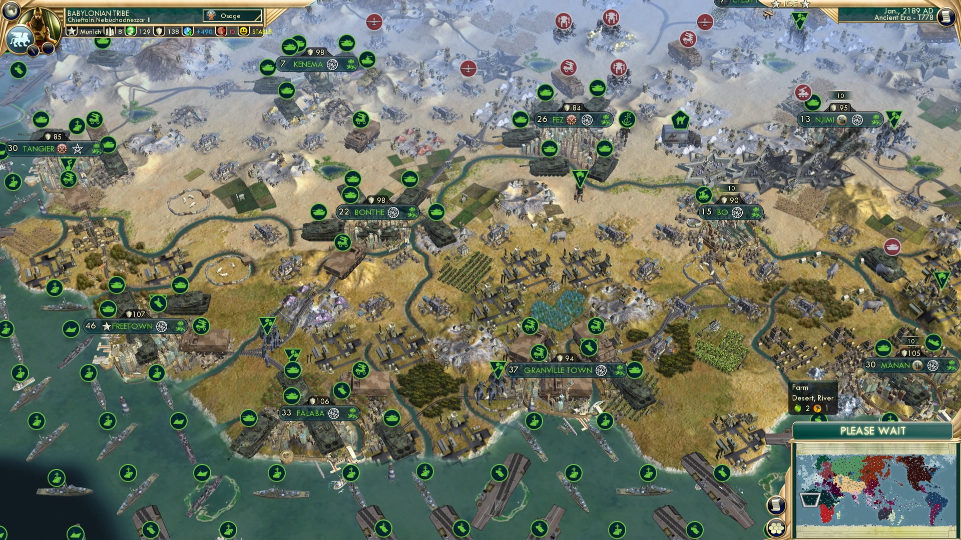 CBR In-Game Screenshot of Minimal Military Might