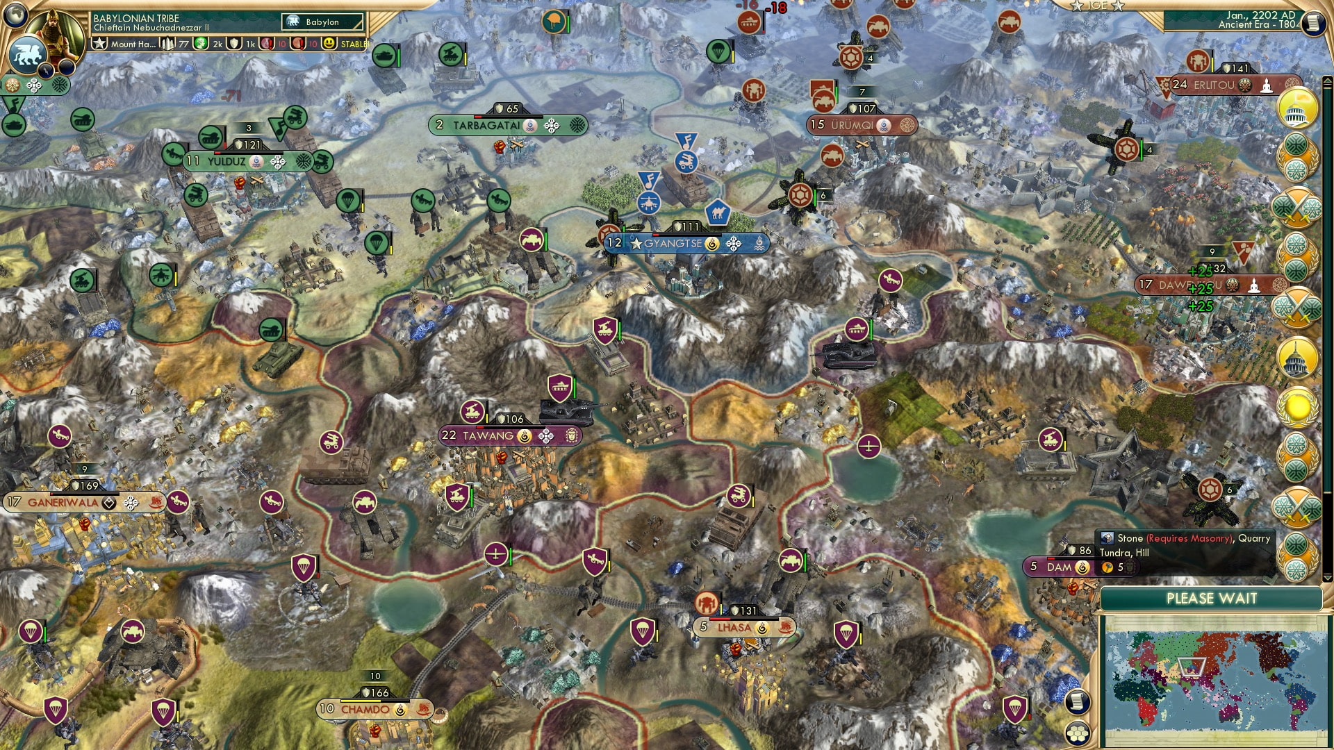 CBR In-Game Screenshot of Tibetan struggles