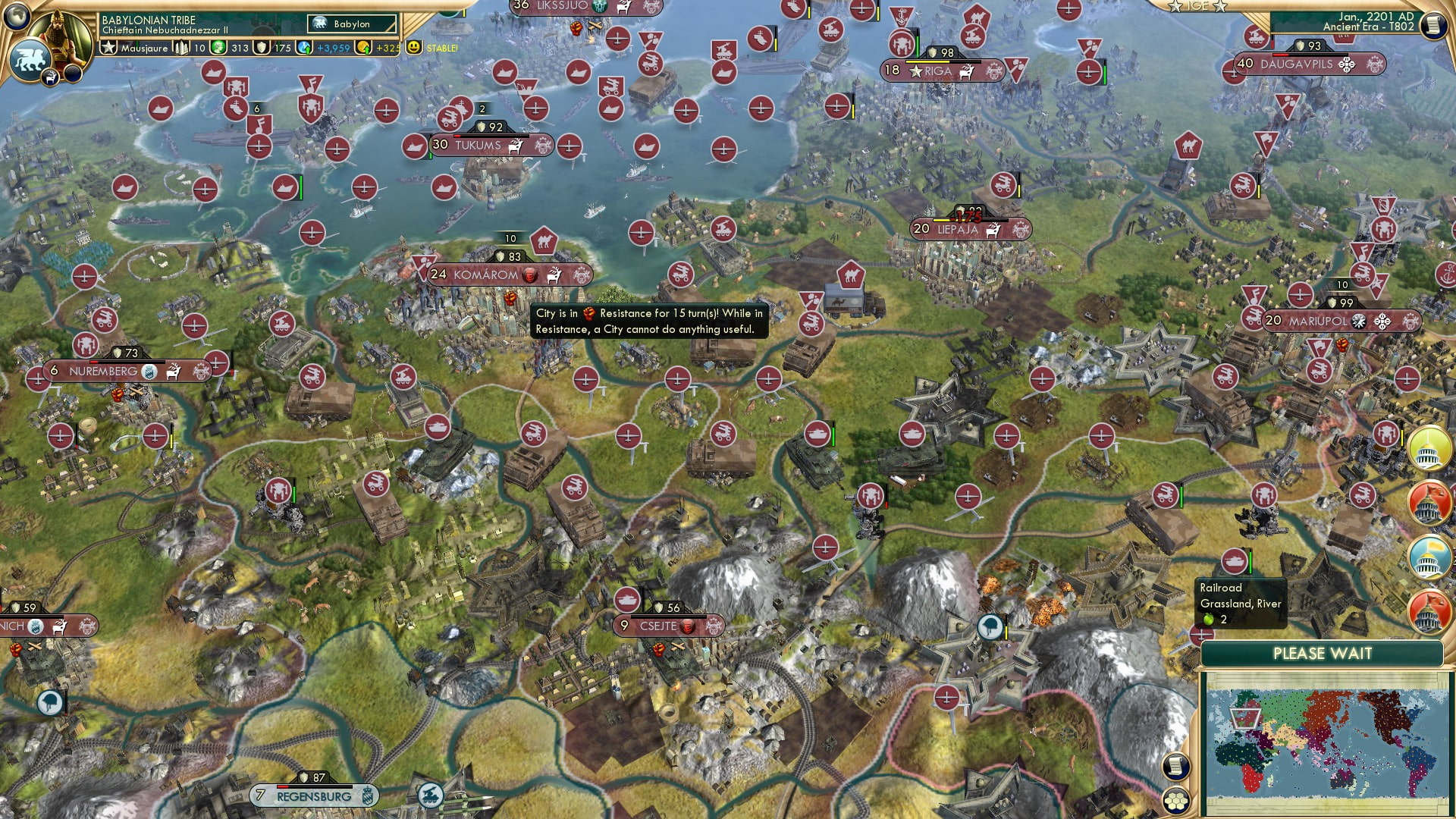 CBR In-Game Screenshot of Latvian Troubles