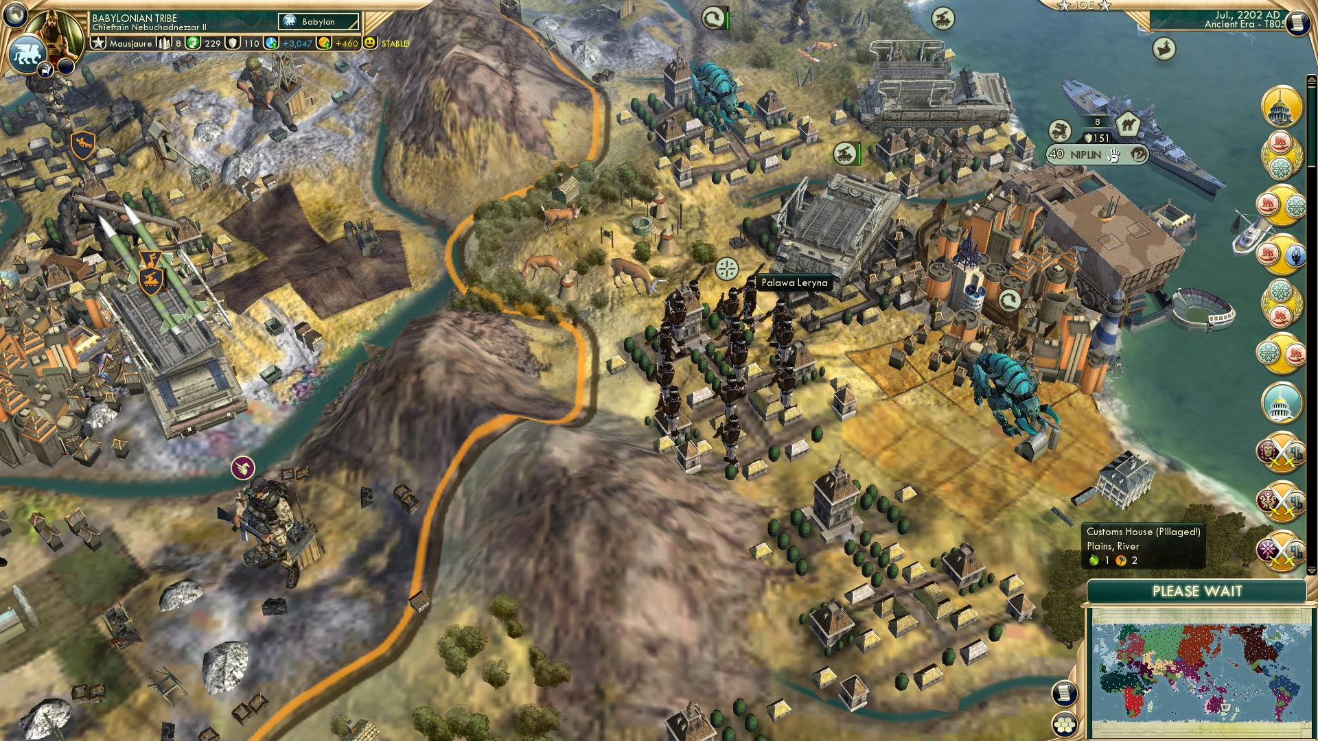 CBR In-Game Screenshot of Severely outdated units.