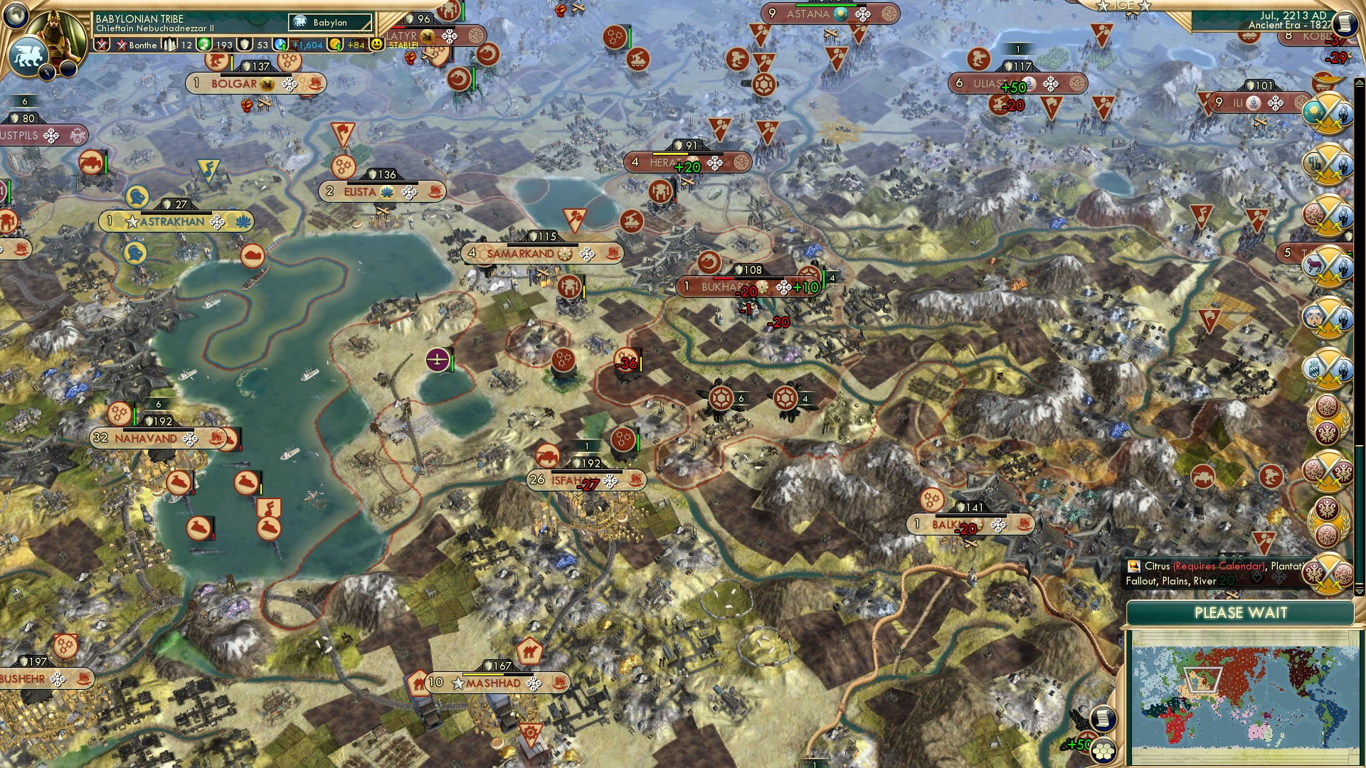 CBR In-Game Screenshot of Central Asia Slipping