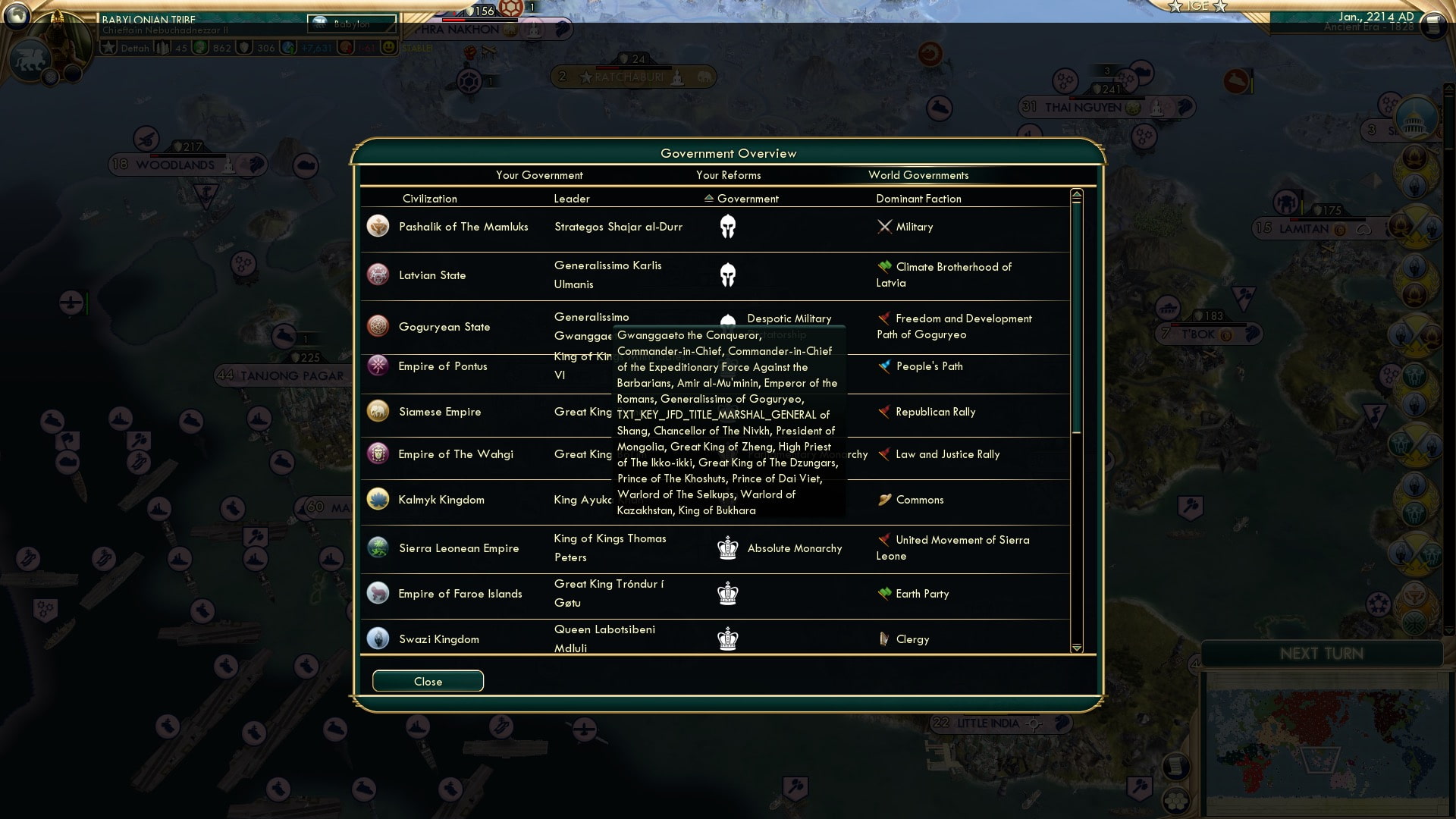 CBR In-Game Screenshot of Oh Great Leader!