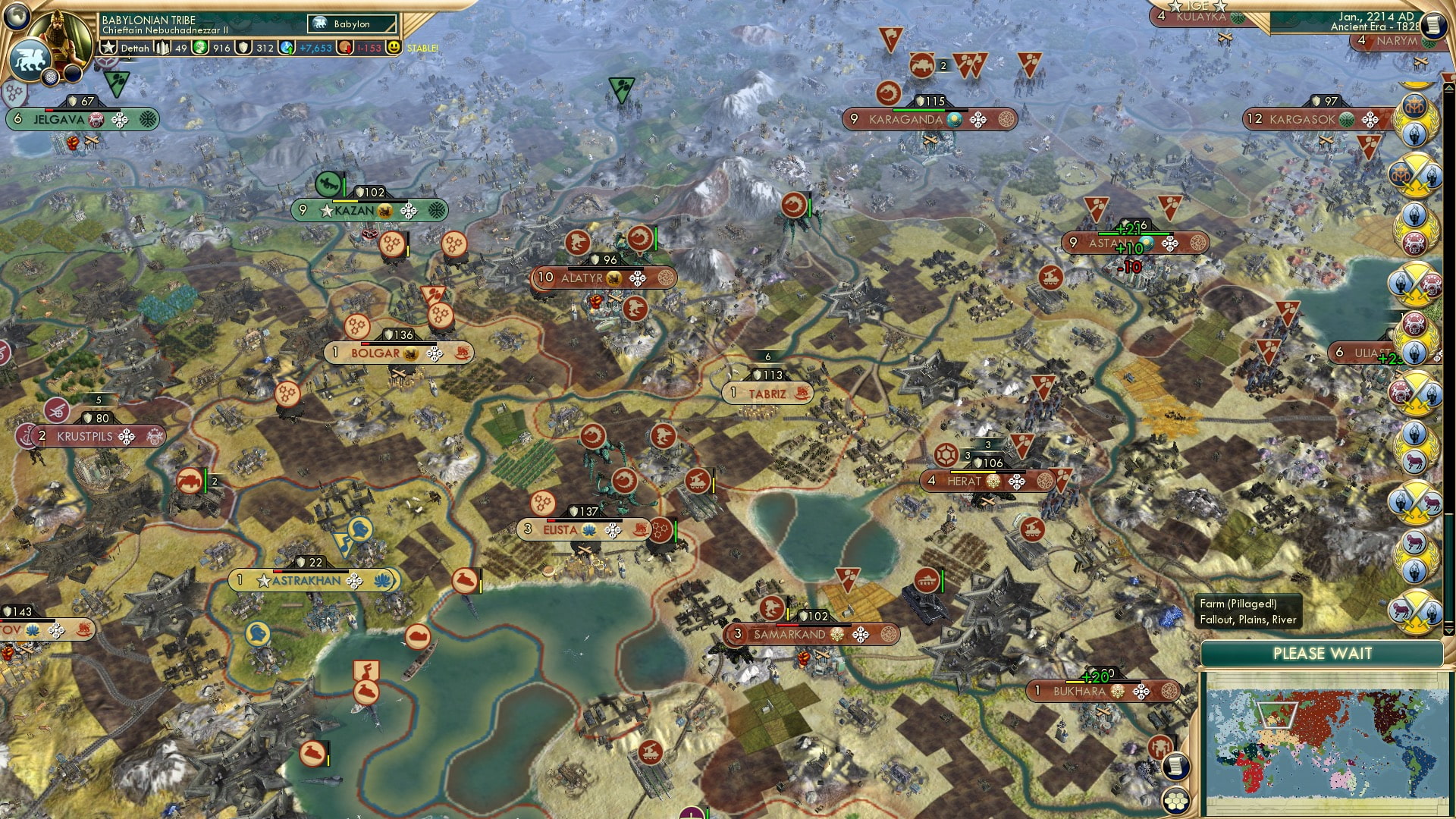 CBR In-Game Screenshot of Top Level Strats