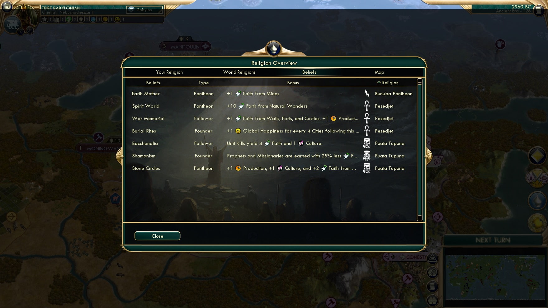 CBR In-Game Screenshot of Wine and Women and Wonderful Vices, Welcome to the Cult of.. Kai Kai Civs