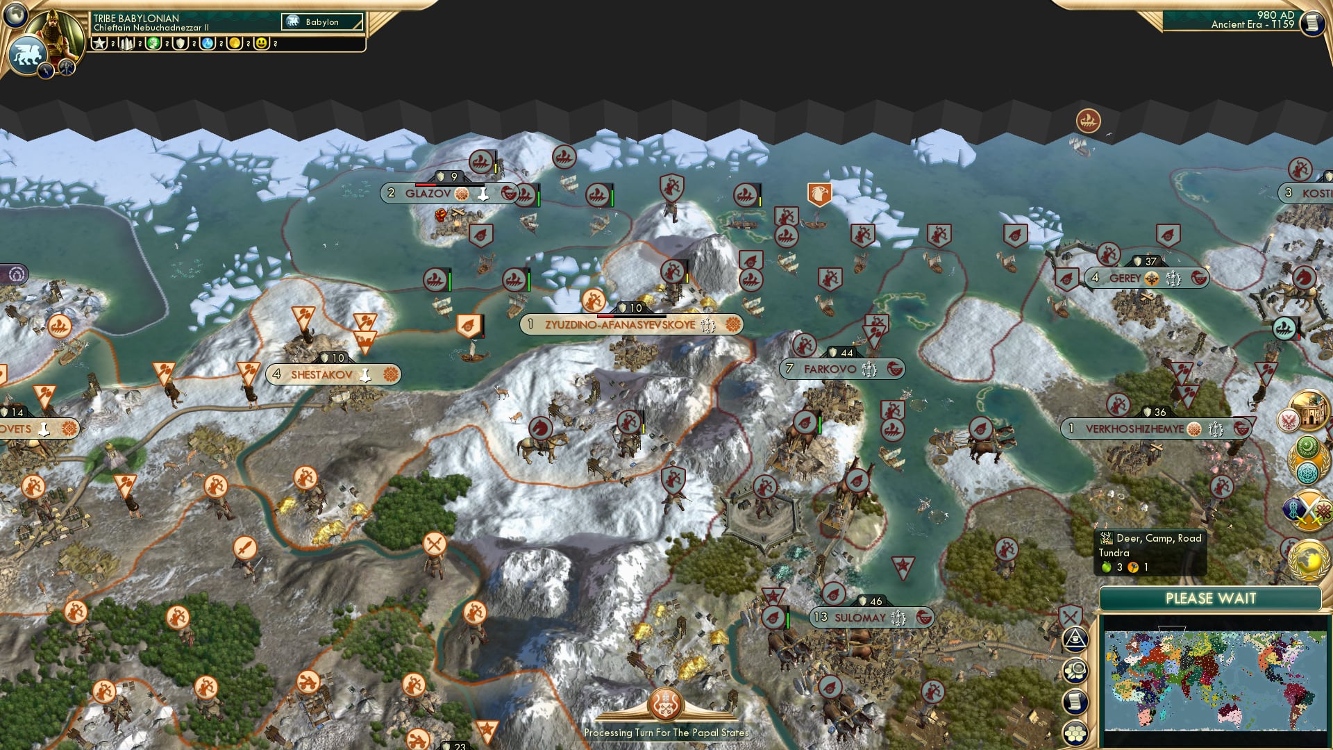 CBR In-Game Screenshot of Small Name, Big Army. Big Name, Small Army