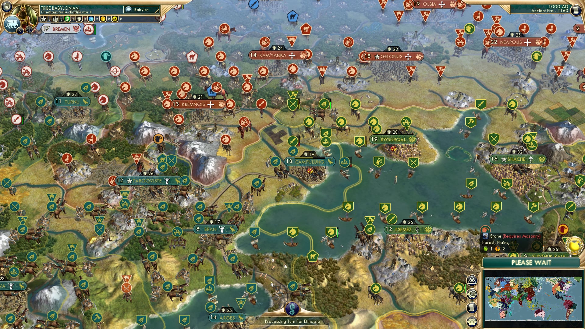 CBR In-Game Screenshot of Black Sea, Green Units