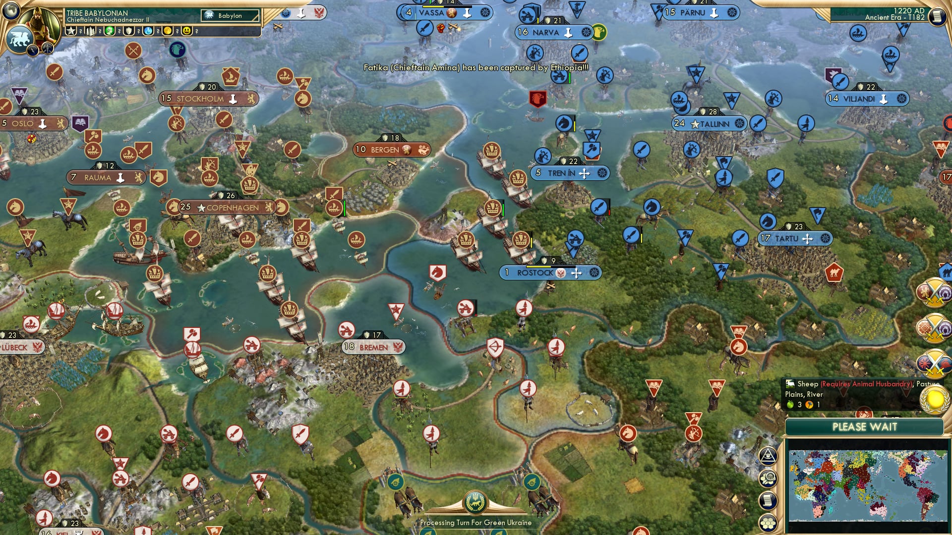 CBR In-Game Screenshot of Rostock and Two Smoking Barrels