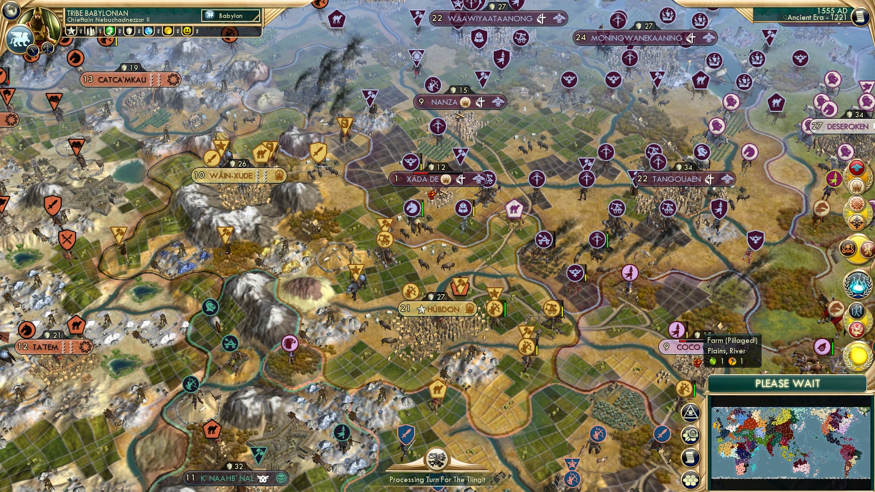 CBR In-Game Screenshot of The Plains War de-escalates