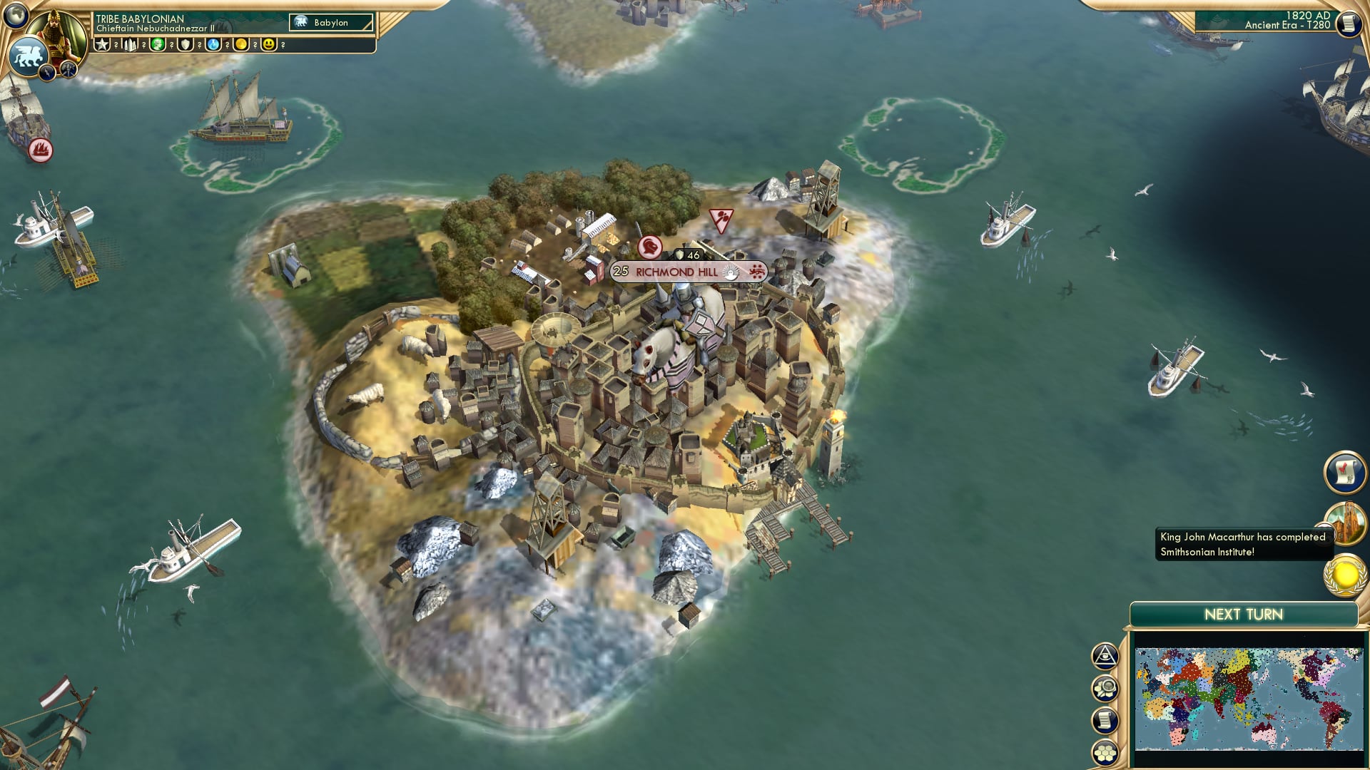 CBR In-Game Screenshot of Wood, Sheep, Ore, Wheat, Brick
