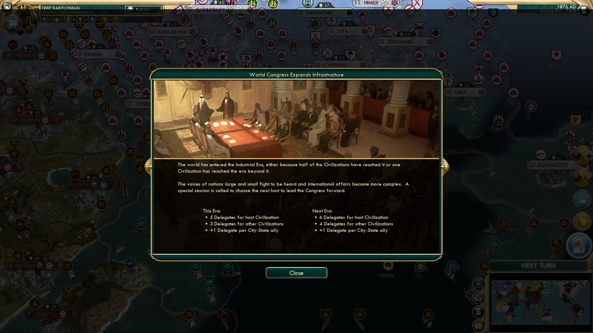 CBR In-Game Screenshot of Onward marches the diplomacy driver