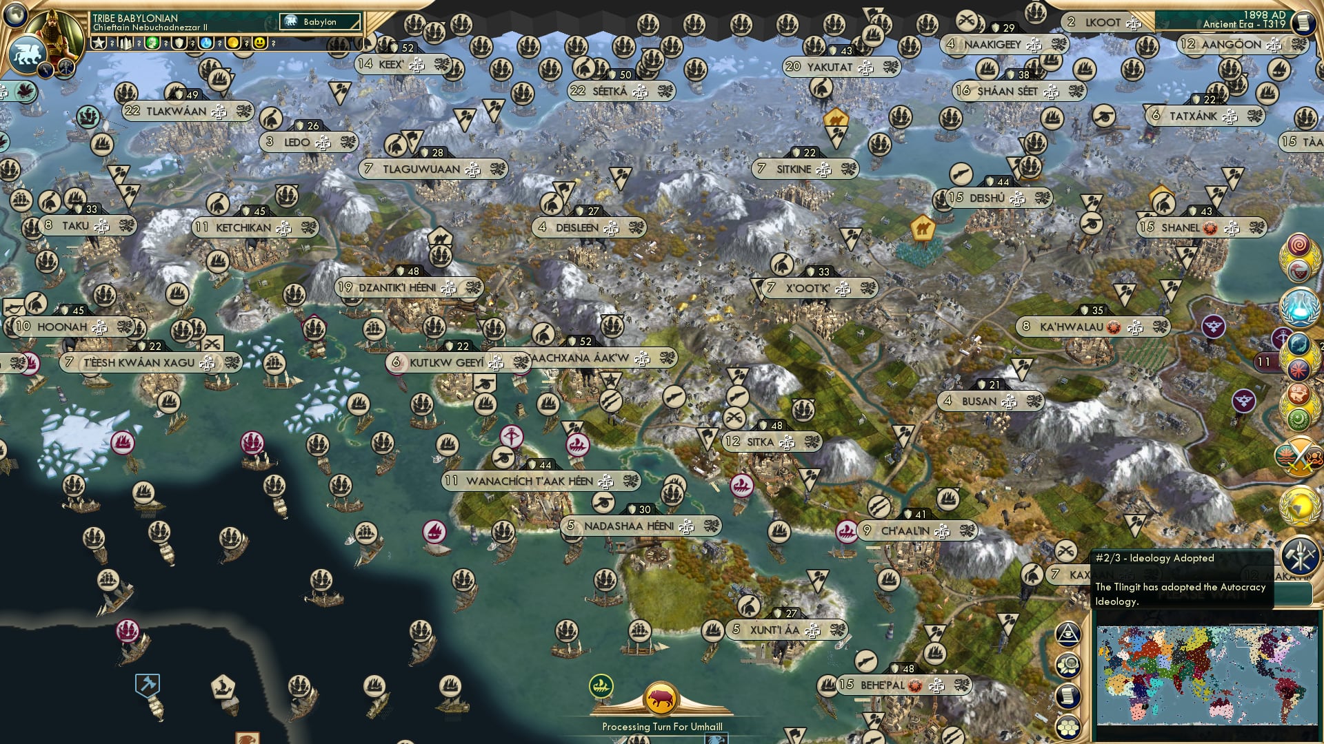 CBR In-Game Screenshot of Tundra like the dawn sky, speckled with the pale stars of town