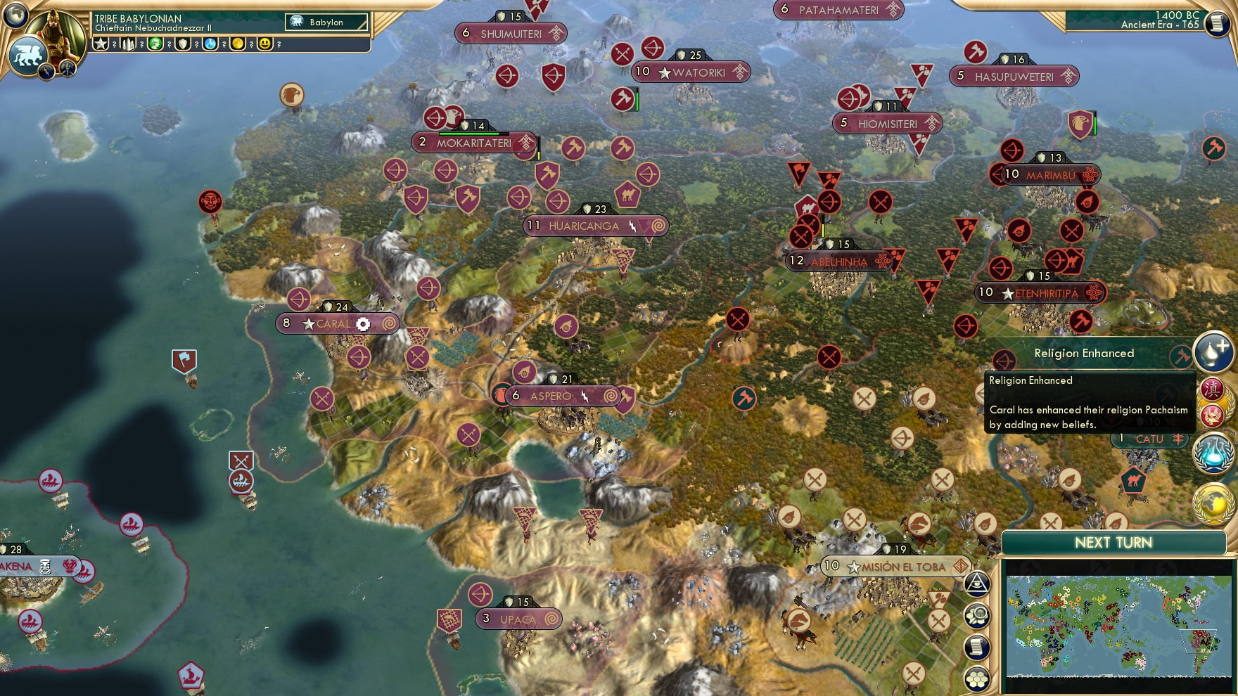 CBR In-Game Screenshot of Enhanced Caral Linear Formation