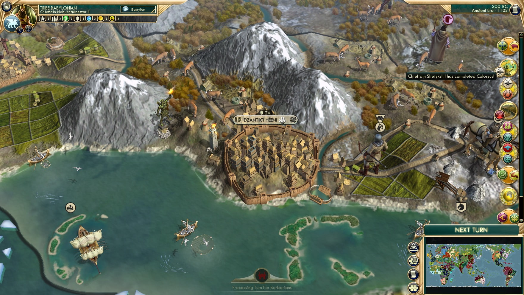 CBR In-Game Screenshot of Building the Colossus to celebrate a military victory? My, how historical!