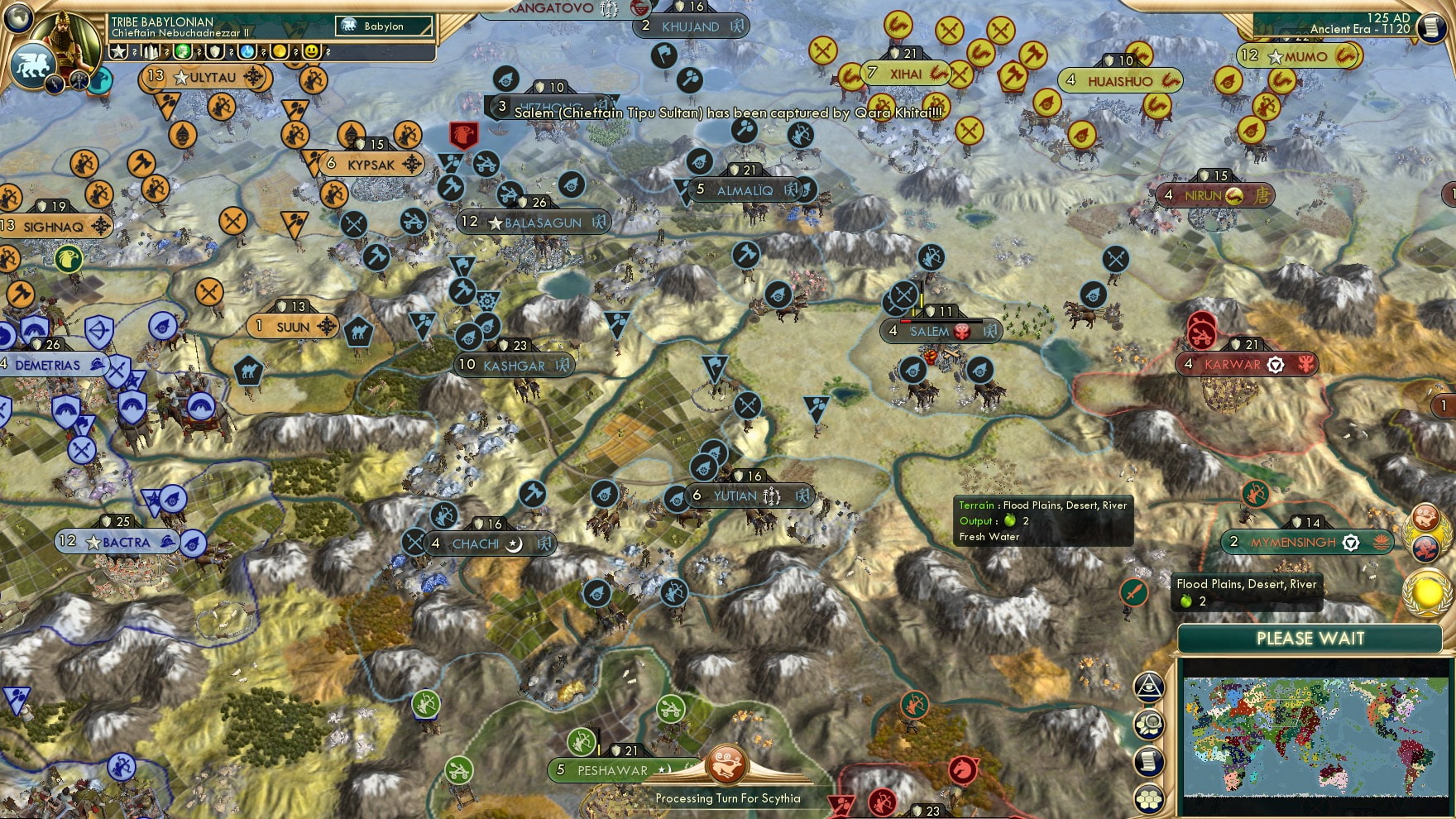 CBR In-Game Screenshot of Night falls upon the isolated sands.