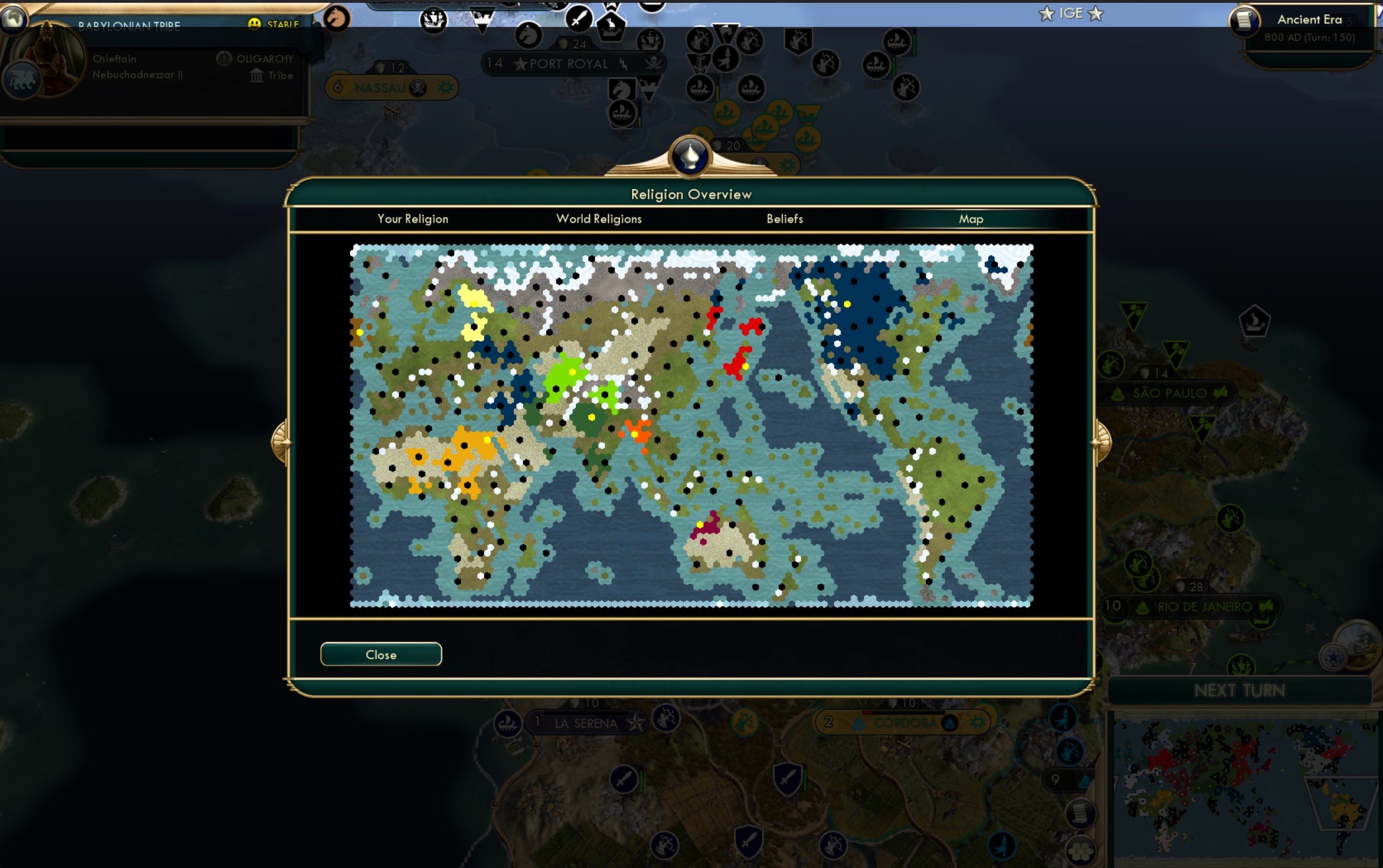 CBR In-Game Screenshot of Religion Map