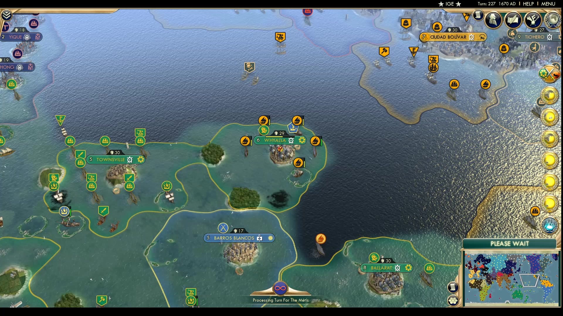 CBR In-Game Screenshot of Caravels from Chavez