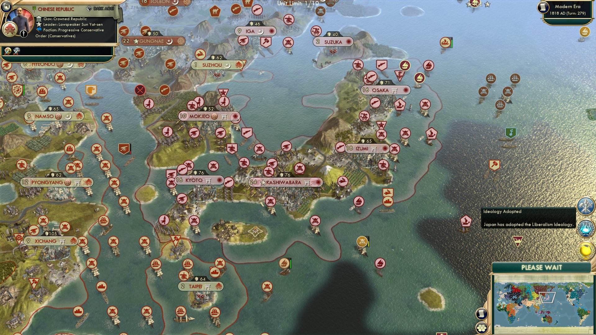 CBR In-Game Screenshot of Jimmu Restoration