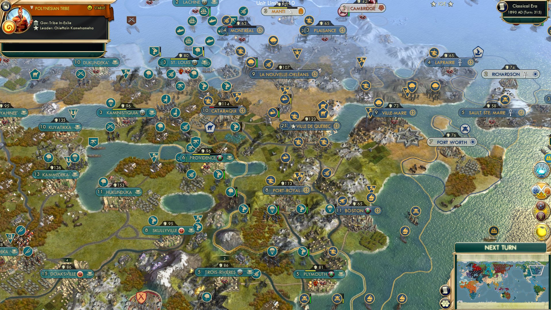 CBR In-Game Screenshot of Frontenac on Wood