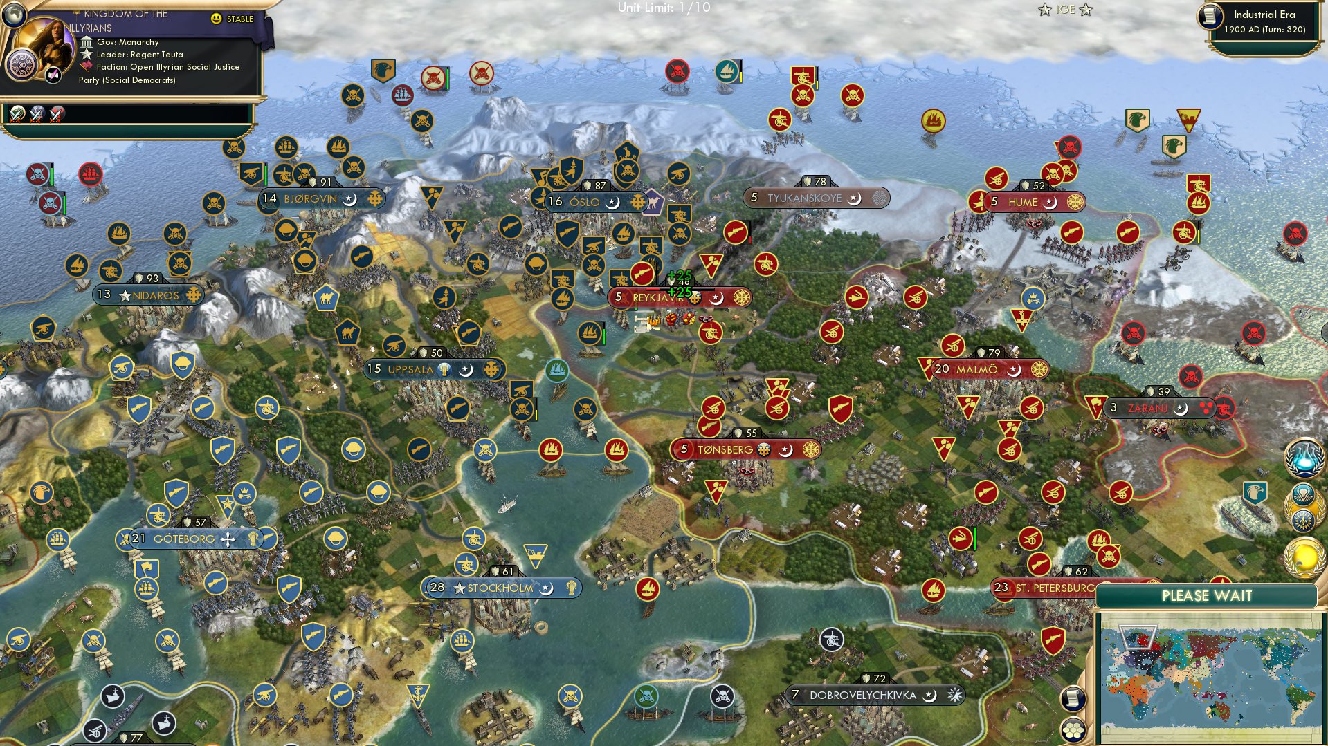 CBR In-Game Screenshot of Reykjavik in Red