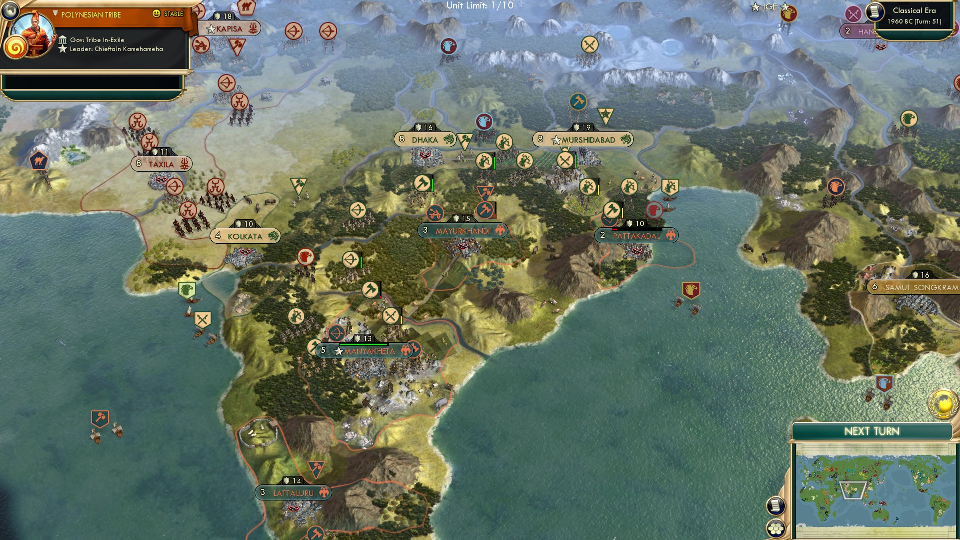 CBR In-Game Screenshot of Rashtrakuta Decisions