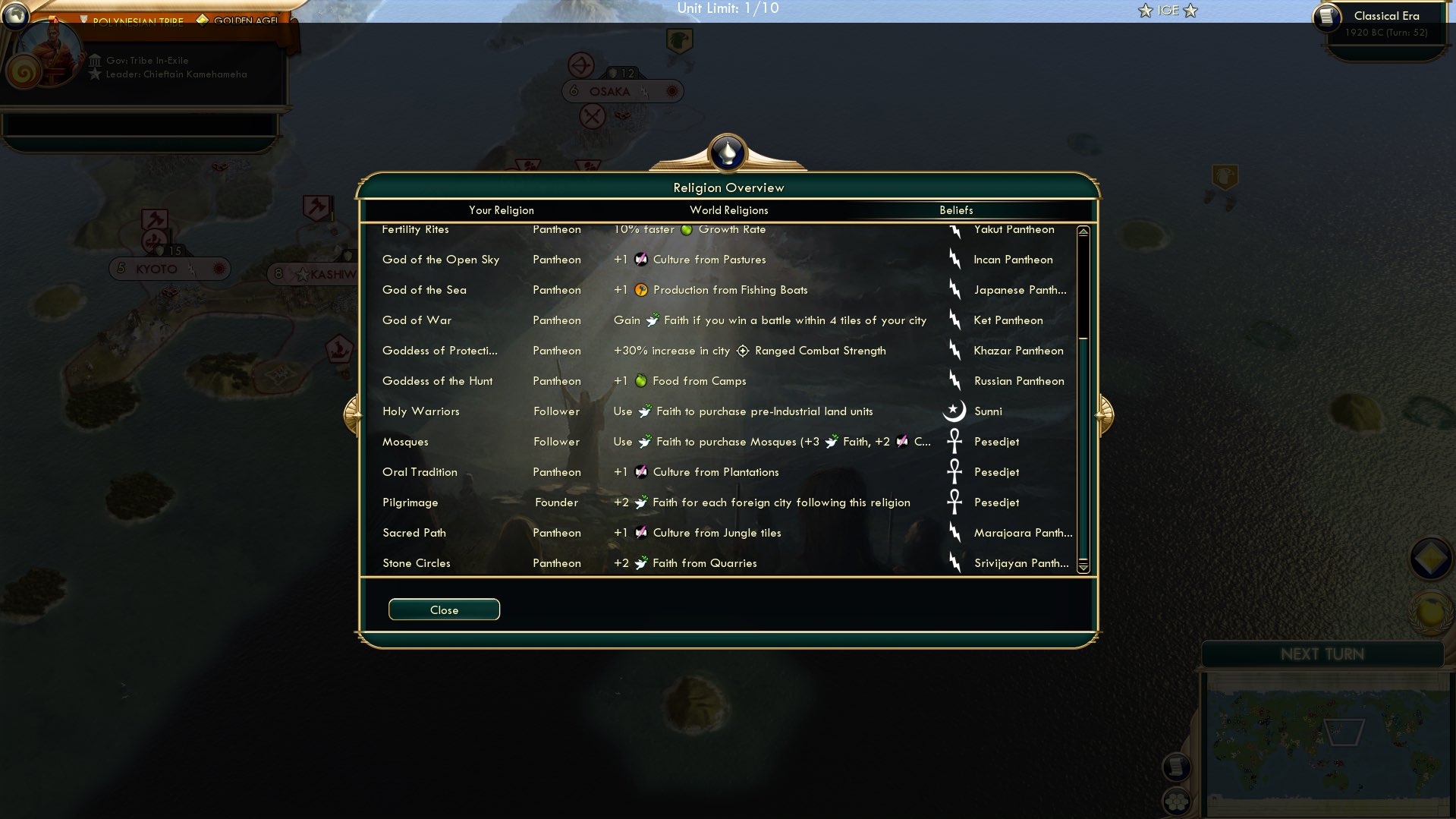CBR In-Game Screenshot of Religions 2