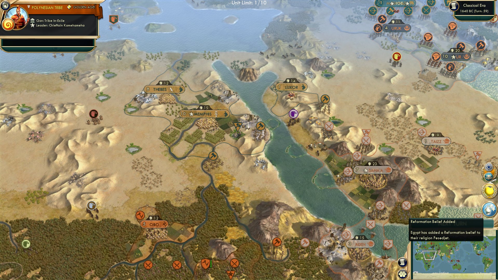 CBR In-Game Screenshot of 99 problems and a Pharaoh ain’t one