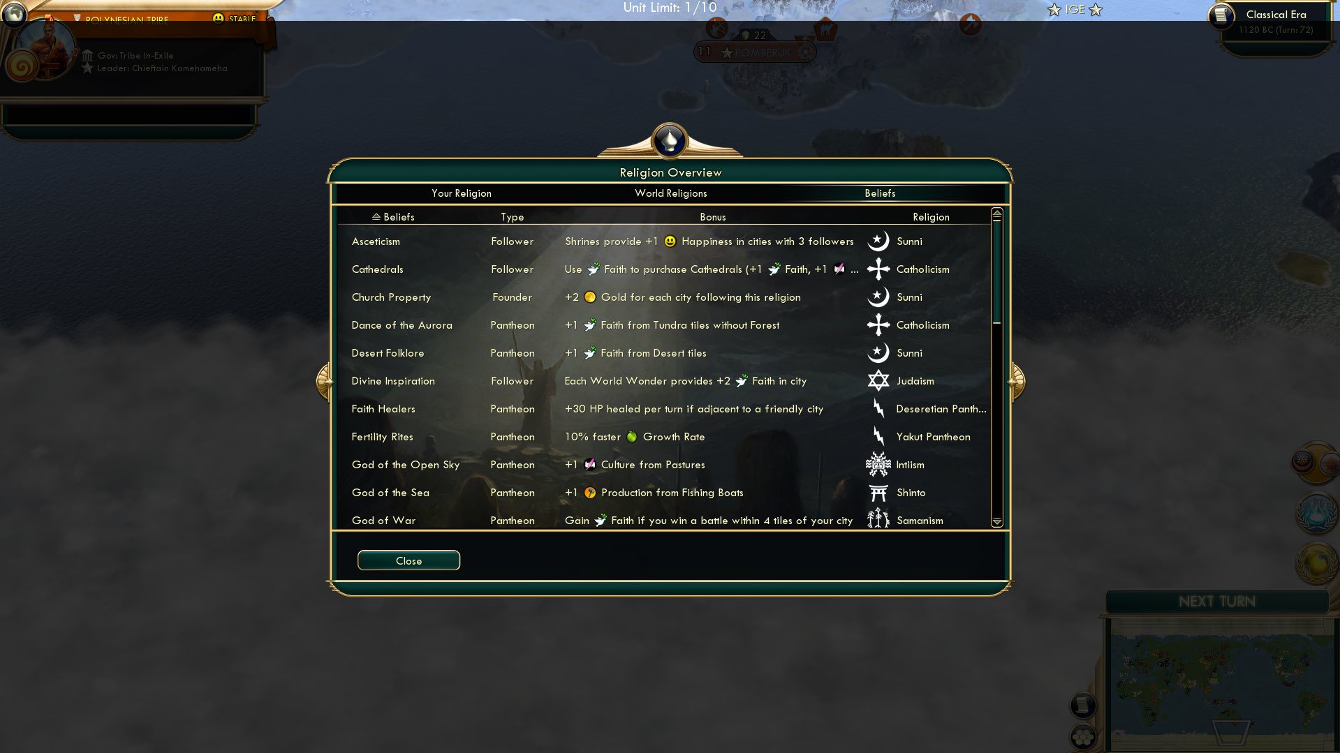 CBR In-Game Screenshot of Religions 2