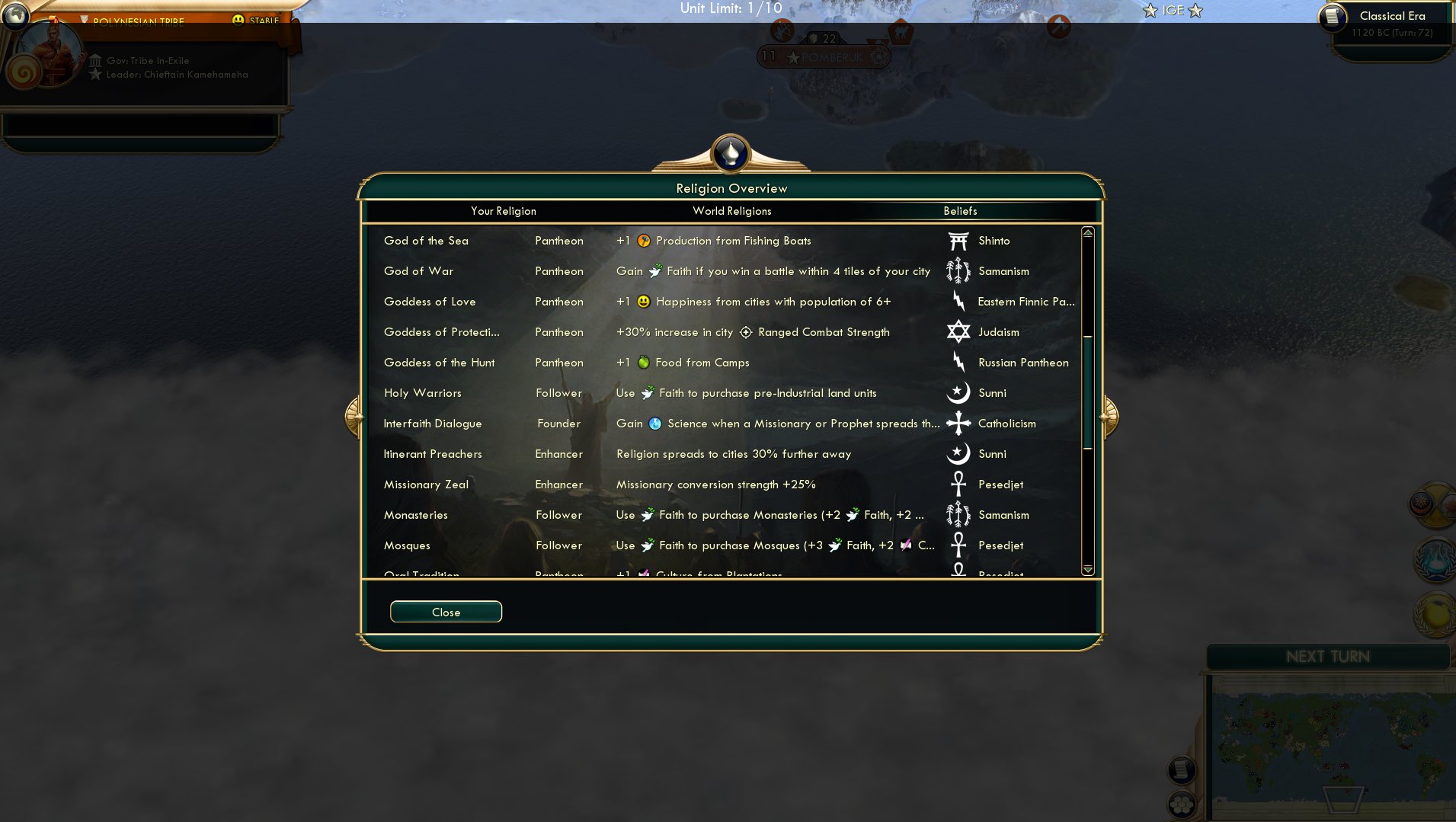 CBR In-Game Screenshot of Religions 3