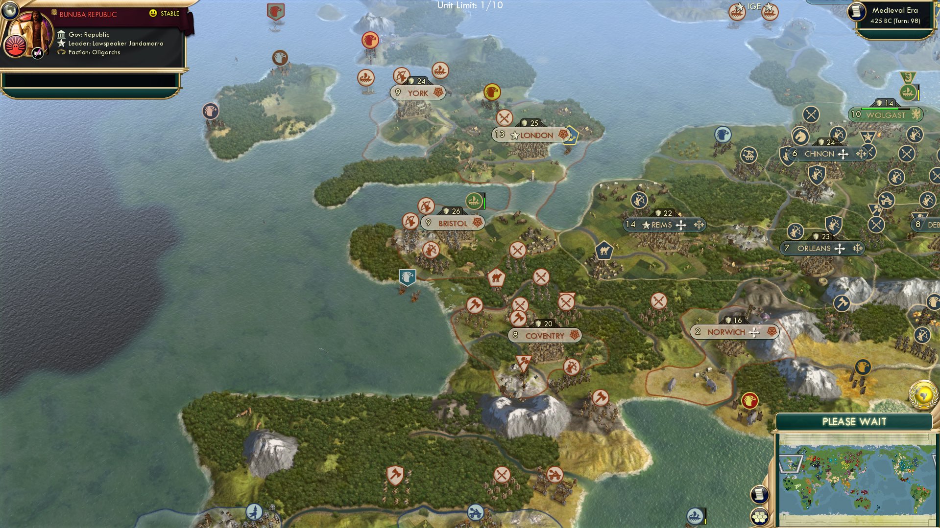 CBR In-Game Screenshot of United Kingdom of South England, Wales, and France.