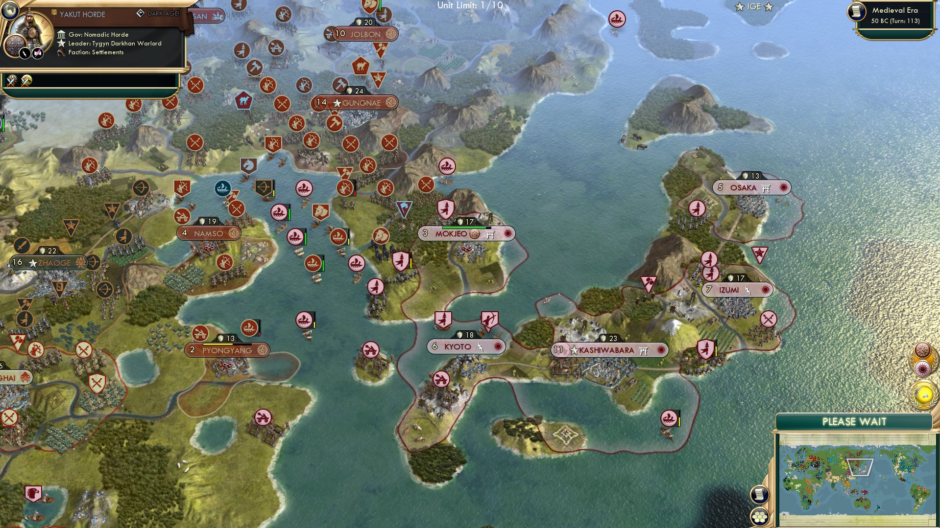 CBR In-Game Screenshot of Rising Sun, Falling Cities
