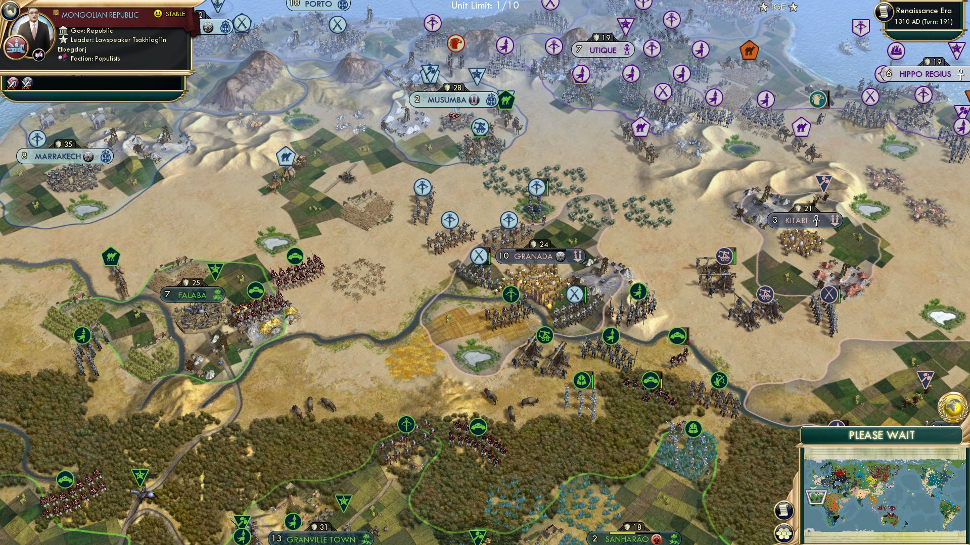 CBR In-Game Screenshot of Portugal is an African power now