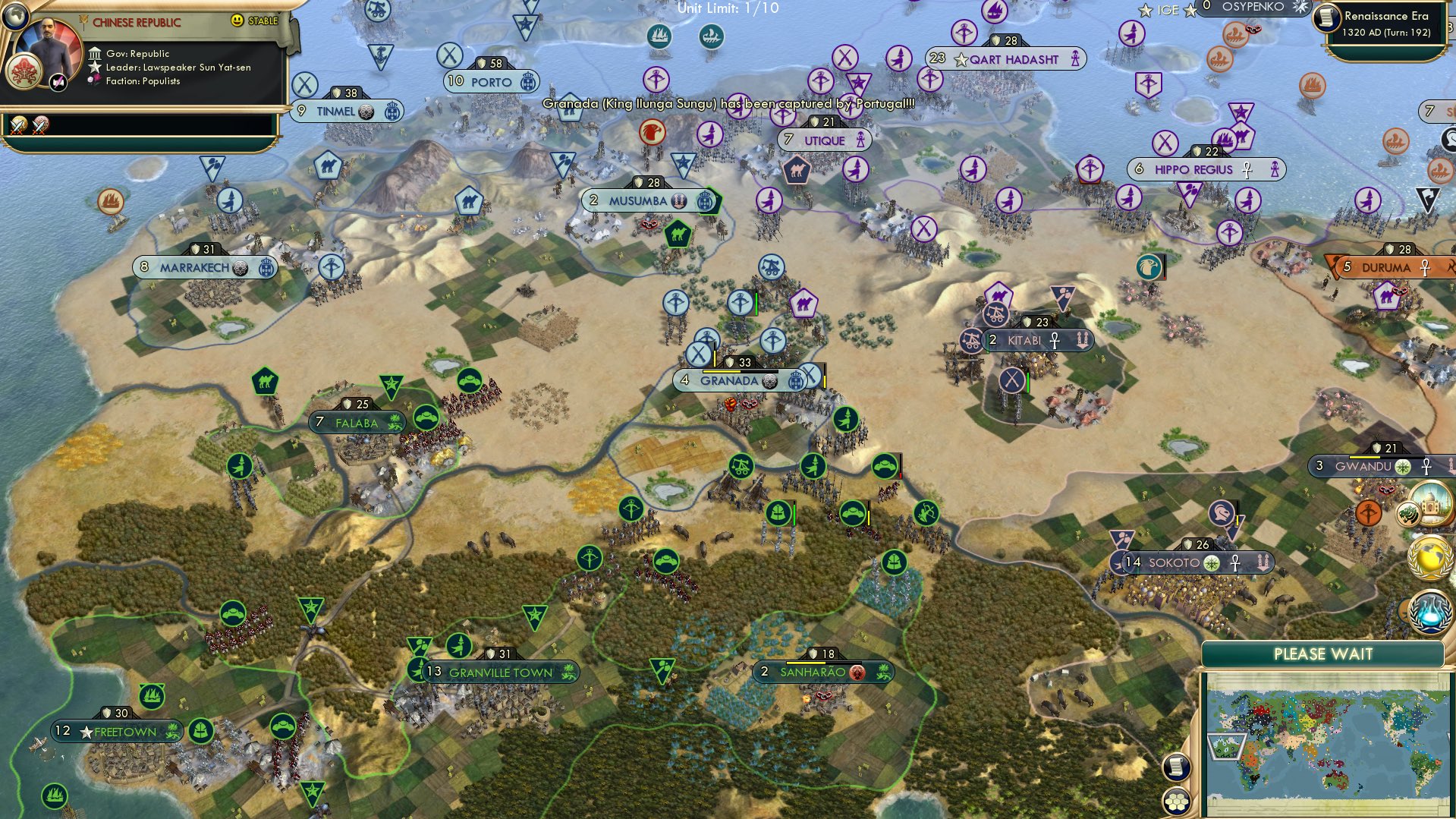 CBR In-Game Screenshot of Luba city loss count: Two