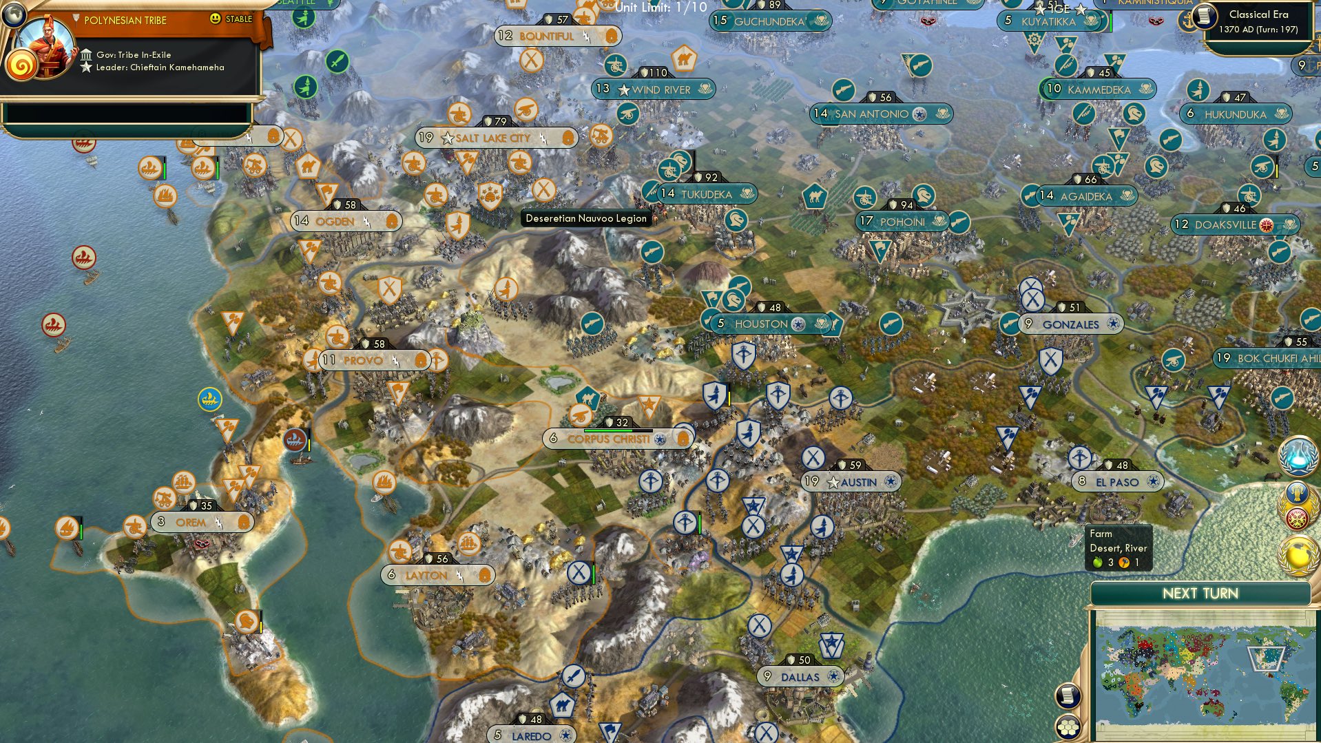 CBR In-Game Screenshot of Texas Messes Back