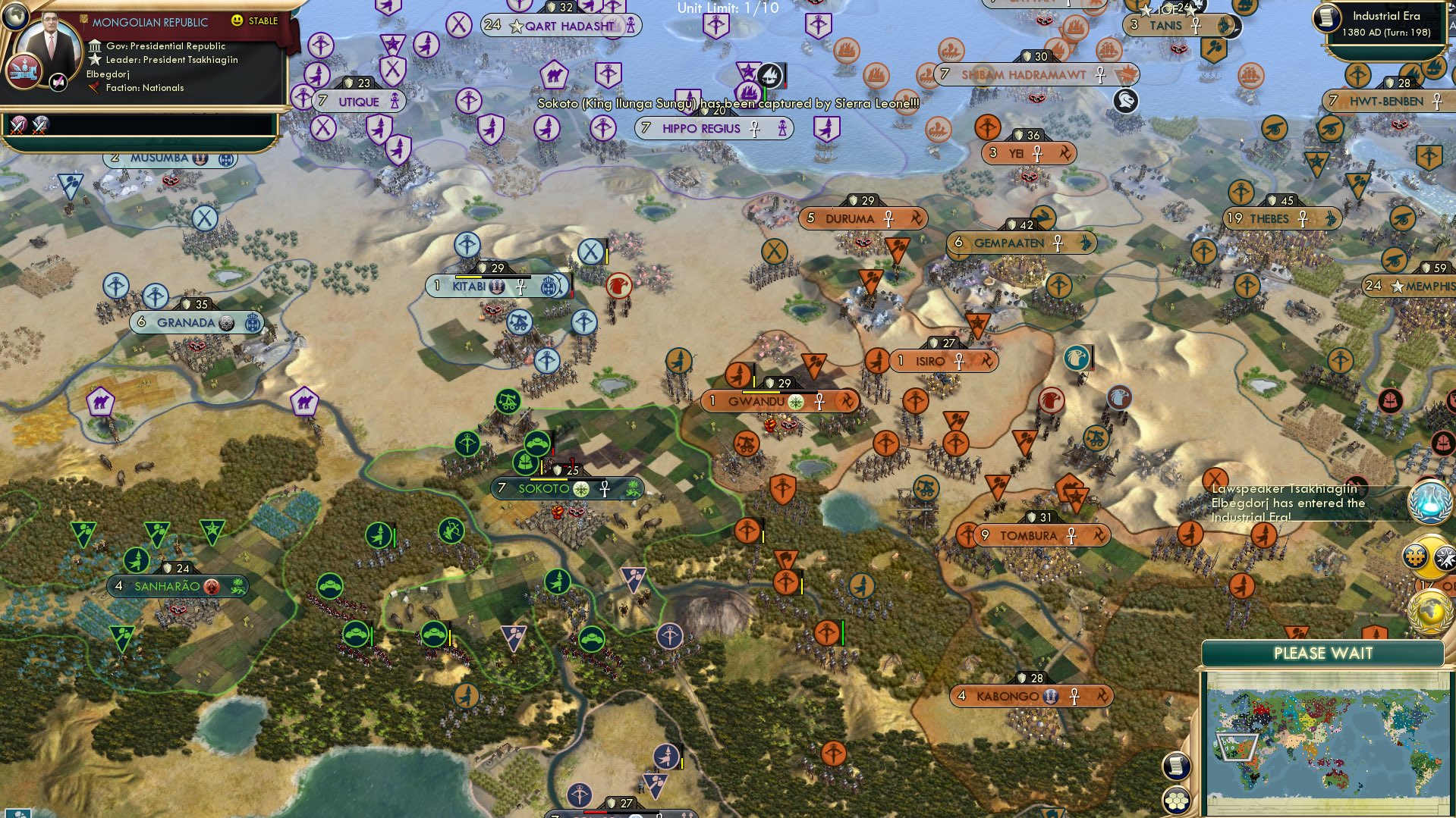 CBR In-Game Screenshot of Luba city loss count: Five