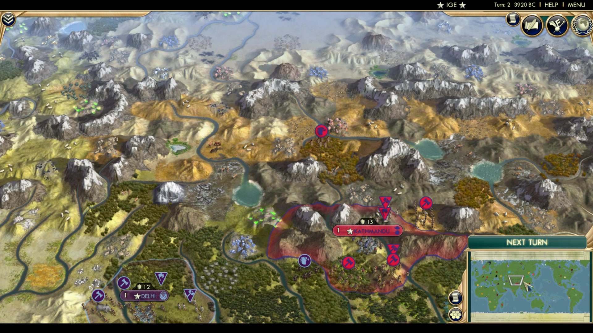 CBR In-Game Screenshot of Mountains and Valleys