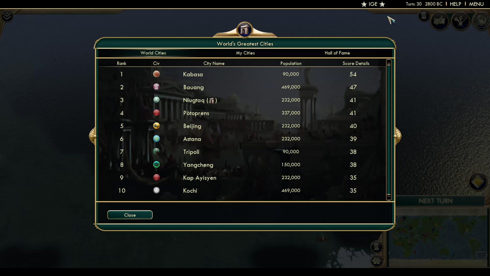 CBR In-Game Screenshot of World‘s Greatest Cities