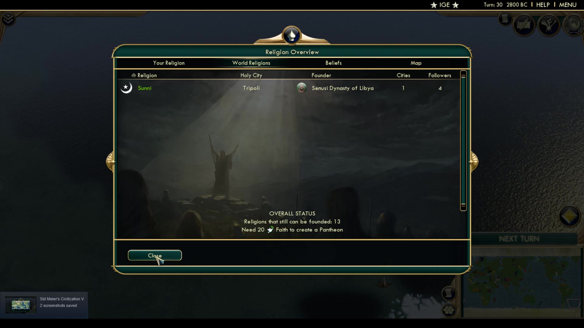 CBR In-Game Screenshot of The Light of the World