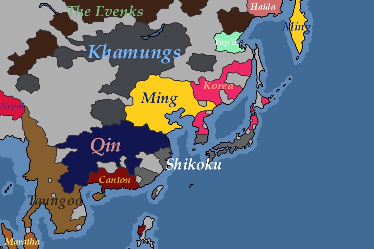 CBR In-Game Screenshot of East Asia Map