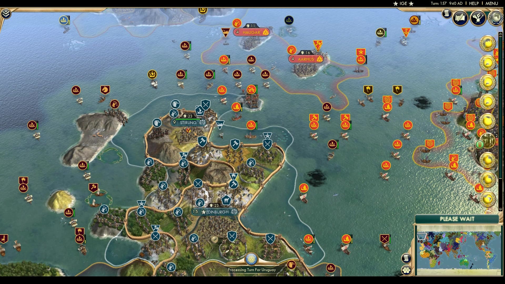 CBR In-Game Screenshot of If Stirling is Silver, then Edinburugh, Gold