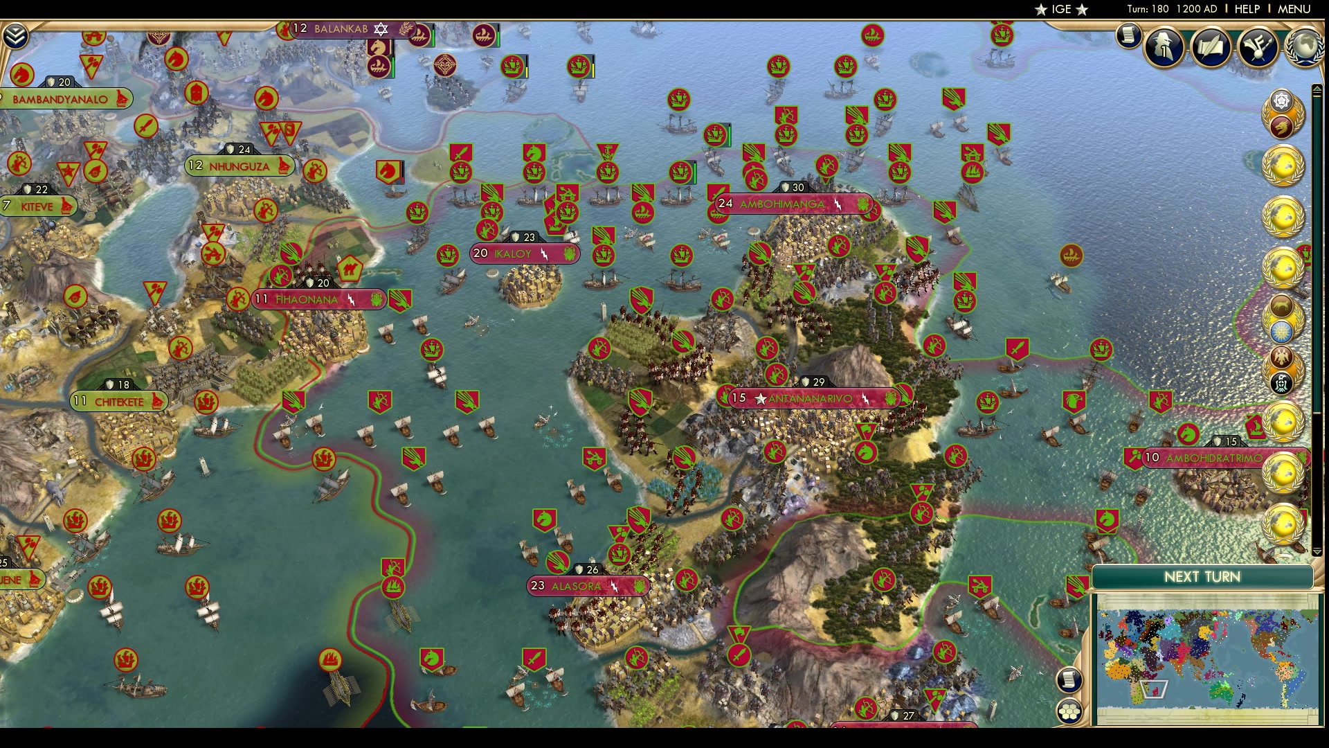 CBR In-Game Screenshot of The crowded sea