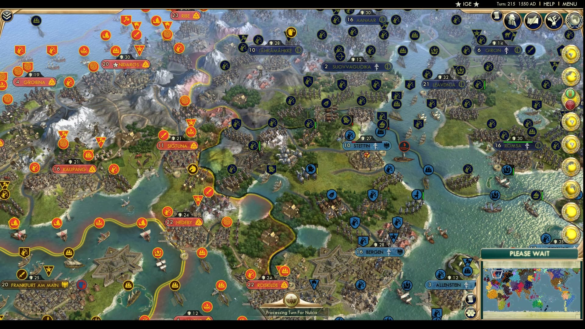 CBR In-Game Screenshot of Bowmen and Silly City Names