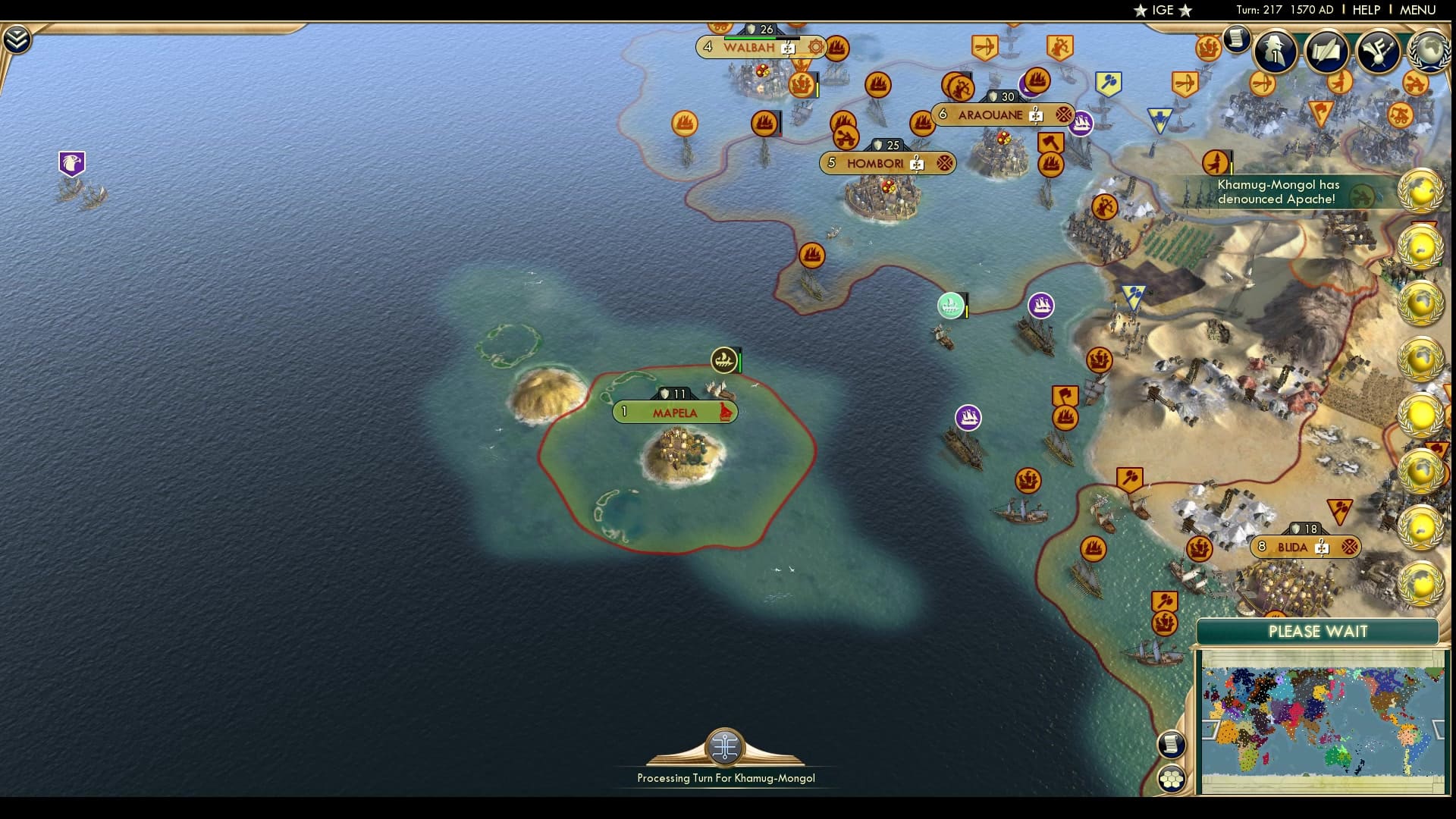 CBR In-Game Screenshot of Zimbabwean Island Colonies