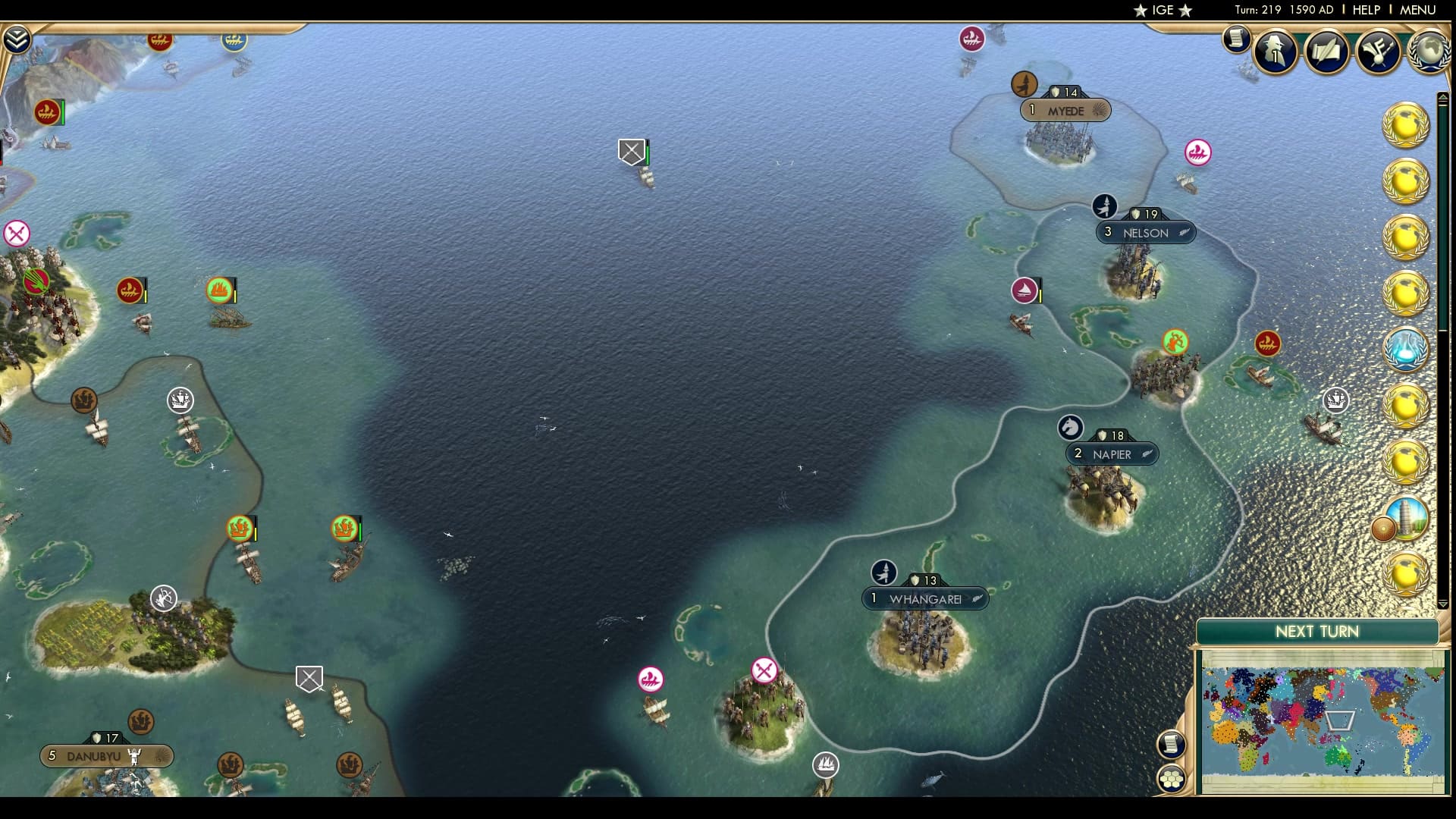CBR In-Game Screenshot of New Zealand’s Colonies
