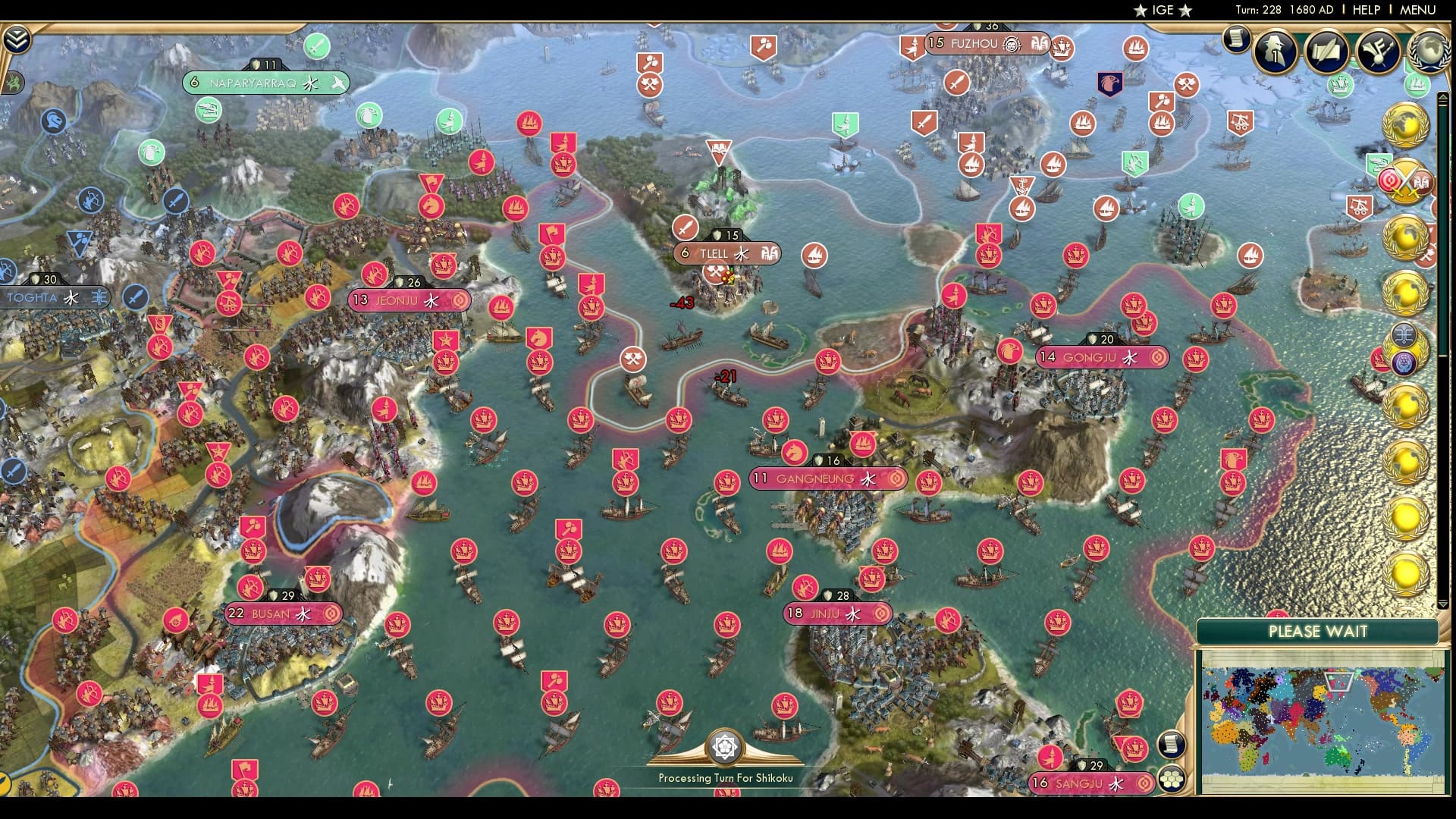 CBR In-Game Screenshot of Intercontinental Sea War