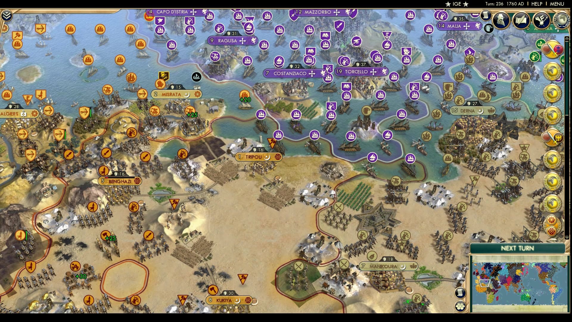 CBR In-Game Screenshot of North Africa cools down