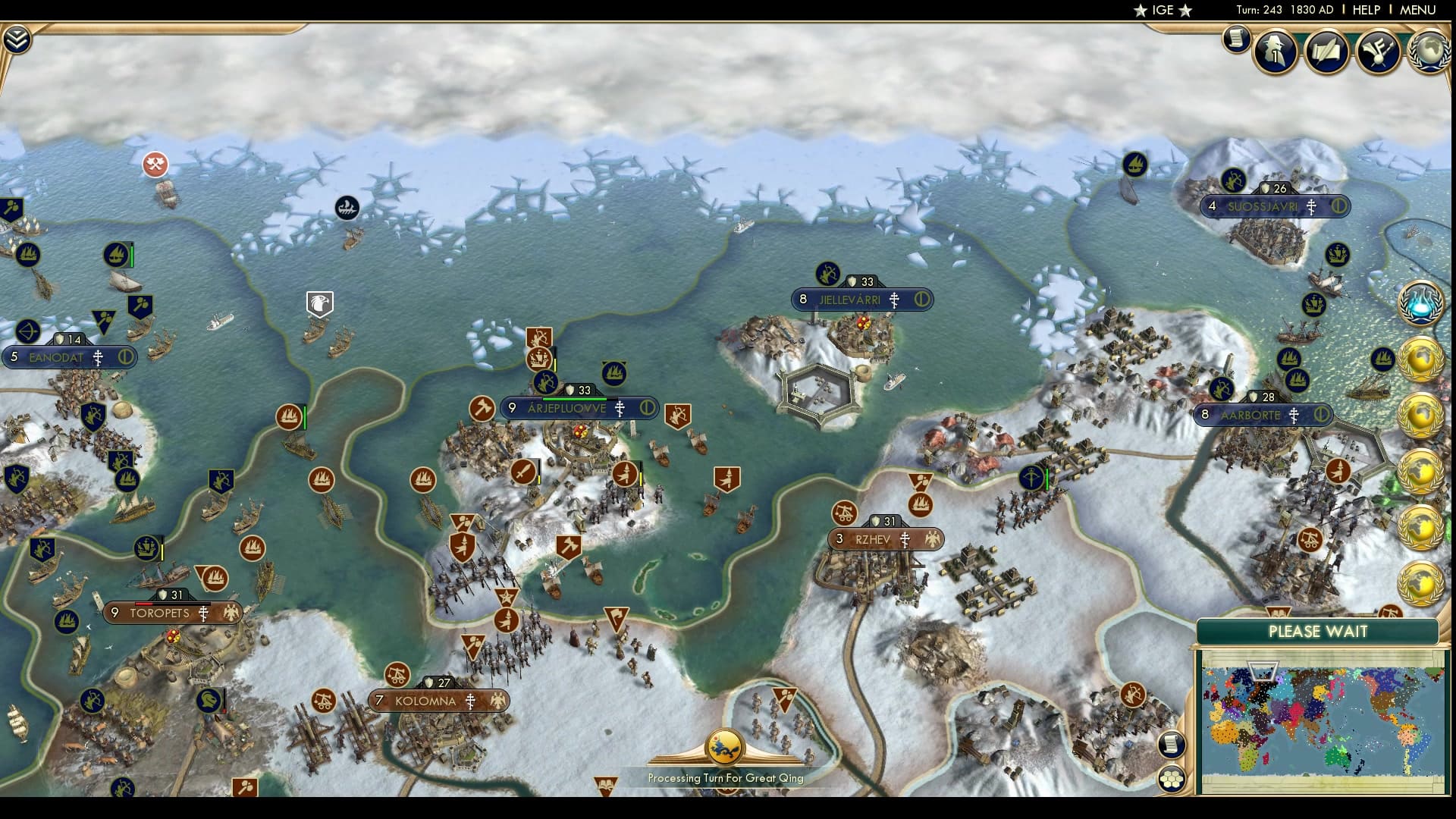 CBR In-Game Screenshot of Eadni readies the torches...