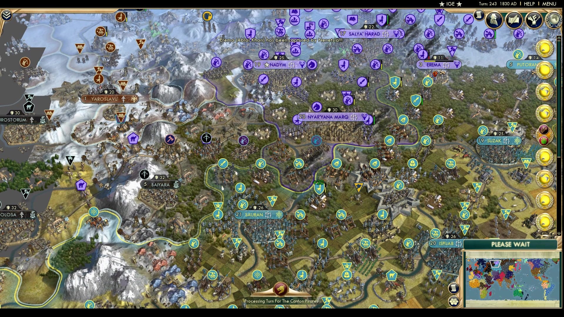 CBR In-Game Screenshot of Score 1 for the Nenets