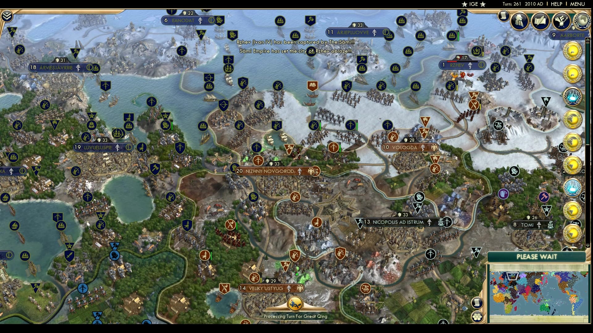 CBR In-Game Screenshot of Scorched Earth Policy