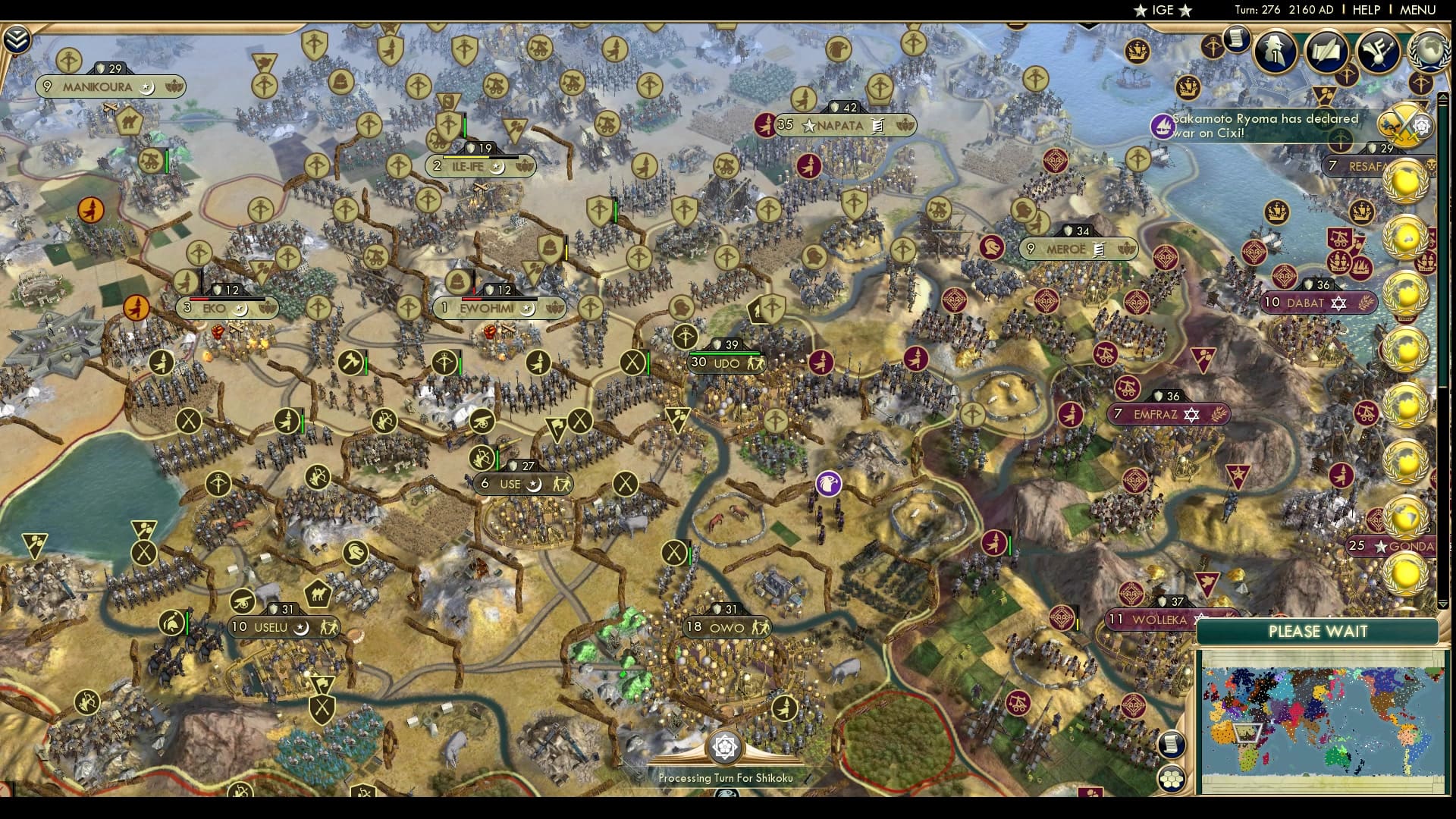 CBR In-Game Screenshot of Nubians Move South